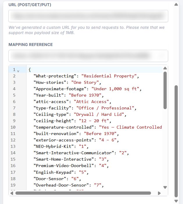 GoHighLevel webhook data mapping